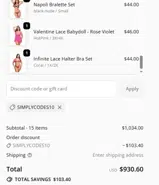 SIMPLYCODES10 coupon verification screenshot