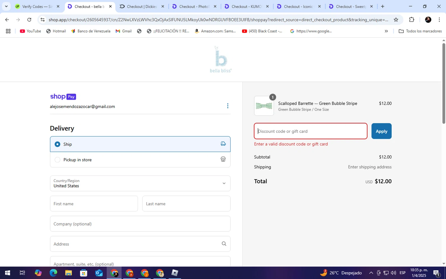 Bella Bliss promo code screenshot showing code DAYLIGHT applied at Bella Bliss checkout page. Uploaded by SimplyCodes community member WiseScholar9036 on Apr 2, 2025