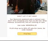 MEMORIAL30 coupon verification screenshot