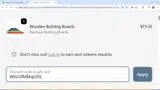 WELCOMEkqLClG coupon verification screenshot