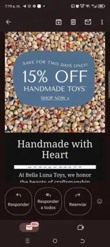 HANDMADE15 coupon verification screenshot