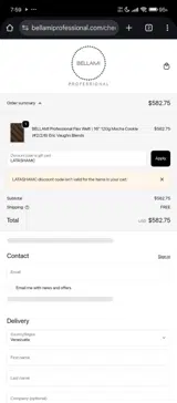 LATASHAMC coupon verification screenshot