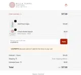COUPERT10 coupon verification screenshot