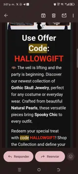 HALLOWGIFT coupon verification screenshot