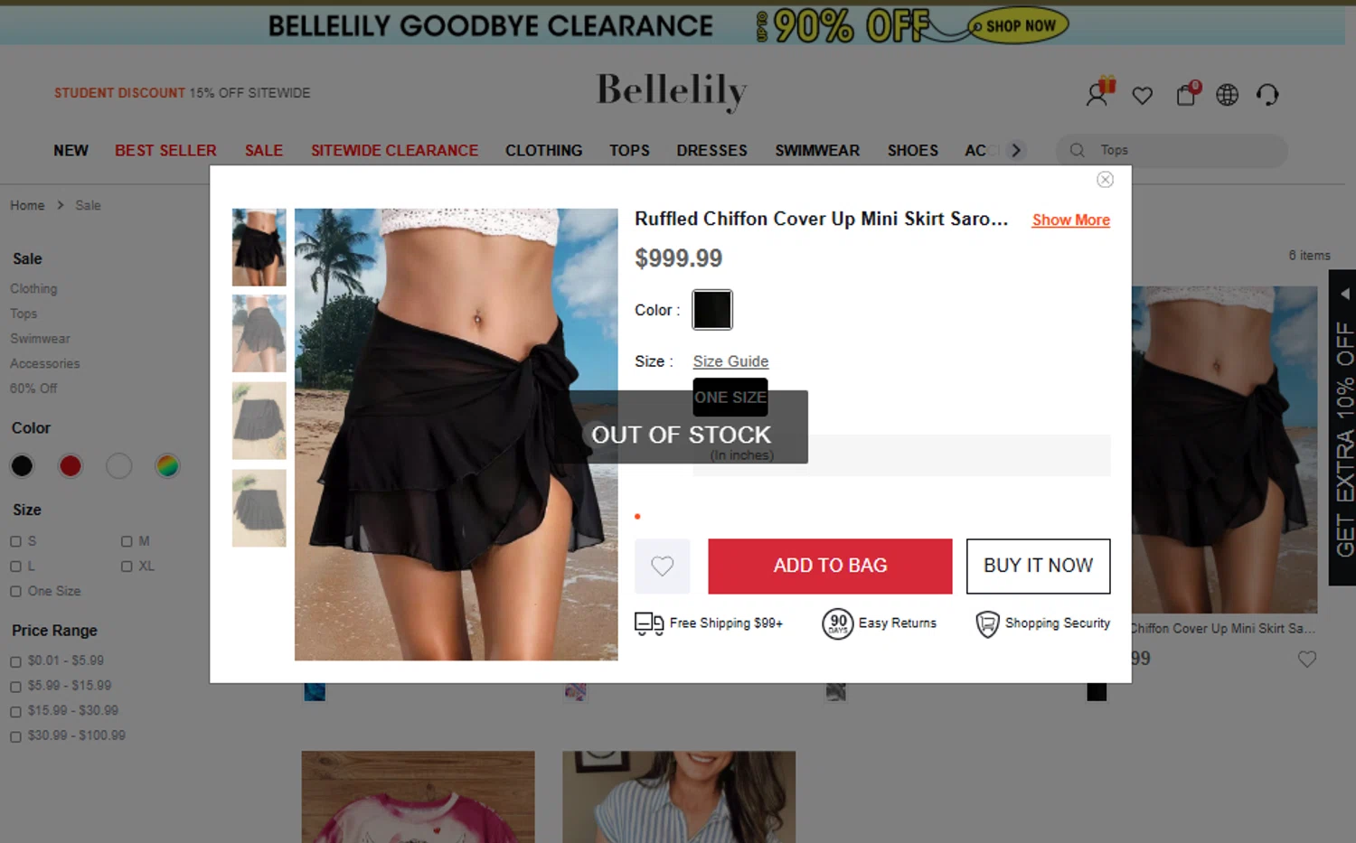 Bellelily coupon code screenshot showing code BLY10 applied at Bellelily checkout page. Uploaded by SimplyCodes community member SimplyCVerlie on Jun 18, 2025