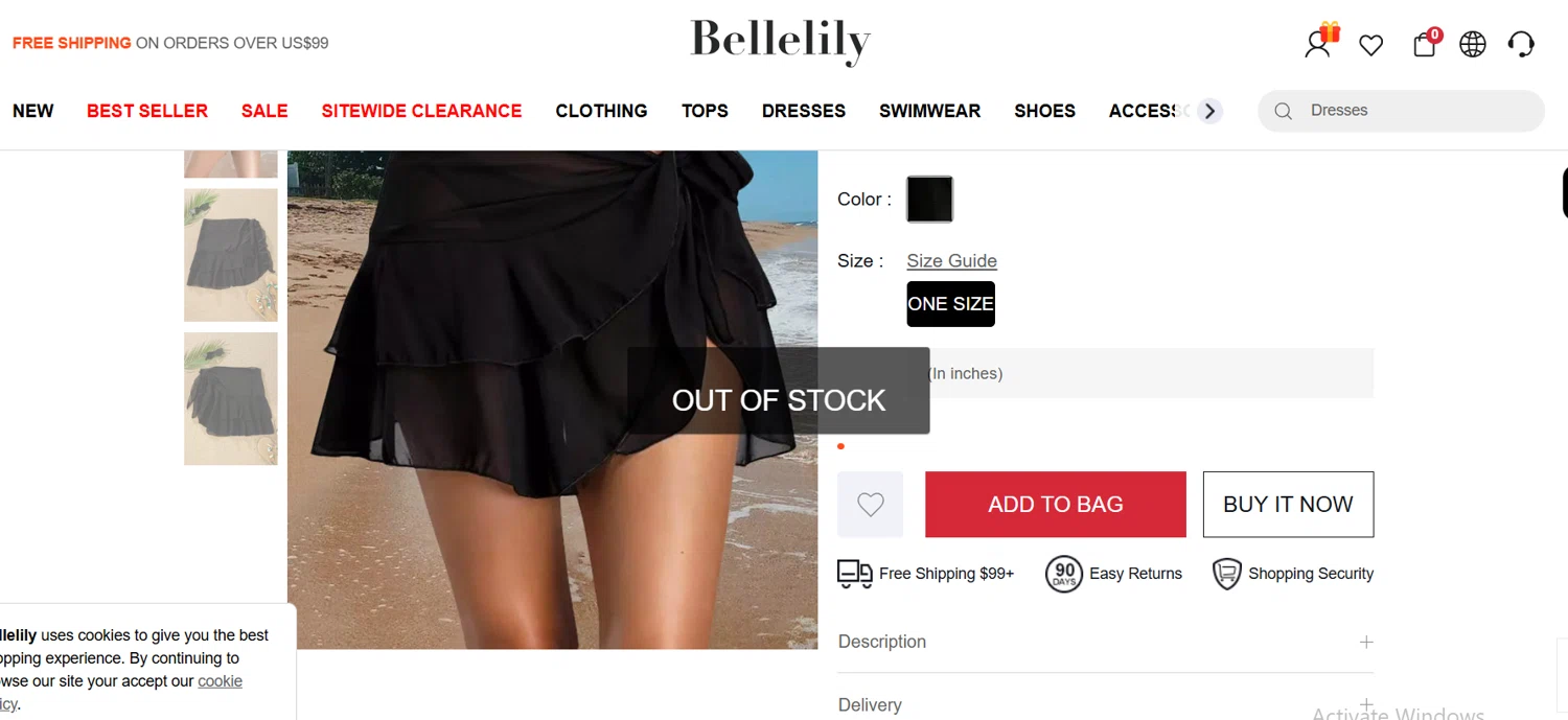 Bellelily coupon code screenshot showing code BLD15 applied at Bellelily checkout page. Uploaded by SimplyCodes community member Lioniel on Jan 30, 2025