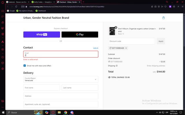 Bellelily checkout page showing Bellelily coupon code box | Screenshot taken by SimplyCodes community member on Dec 30, 2024