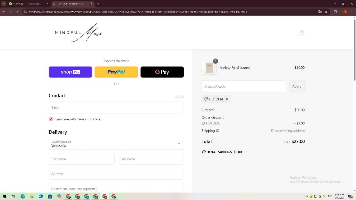 Bell Helmets checkout page showing Bell Helmets promo code box | Screenshot taken by SimplyCodes community member on Mar 25, 2025