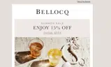 Bellocq Tea coupon verification screenshot