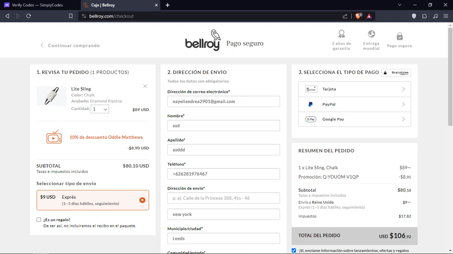 how to use Bellroy coupons