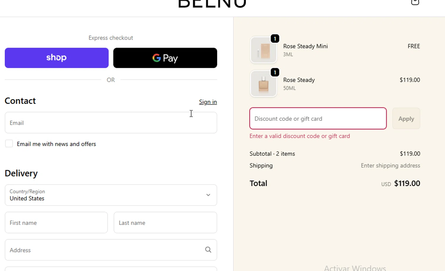 Belnu promo code screenshot showing code ROSE15 applied at Belnu checkout page. Uploaded by SimplyCodes community member BudgetGuardian5712 on Nov 30, 2025