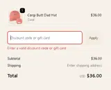 Belted Cow coupon verification screenshot
