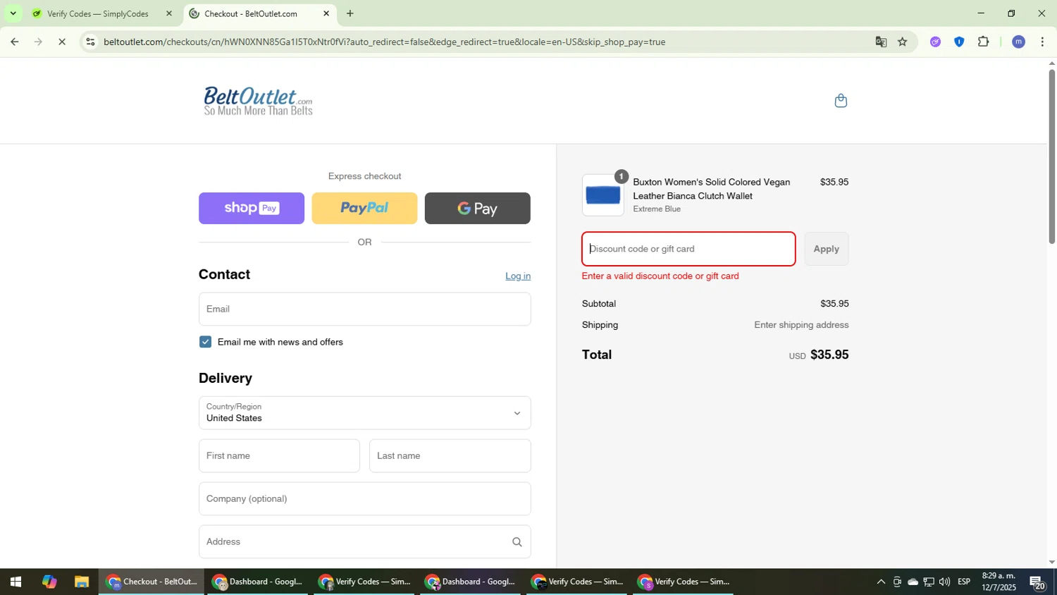 BeltOutlet.com coupon code screenshot showing code HAPPY28 applied at BeltOutlet.com checkout page. Uploaded by SimplyCodes community member QuestDefender2661 on Jul 12, 2025