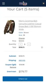 IG10 coupon verification screenshot
