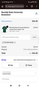 Bemidji State Beavers coupon verification screenshot