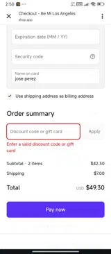 APPAREL15 coupon verification screenshot