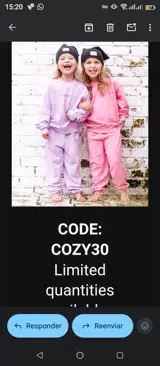 COZY30 coupon verification screenshot