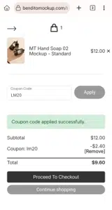 LM20 coupon verification screenshot