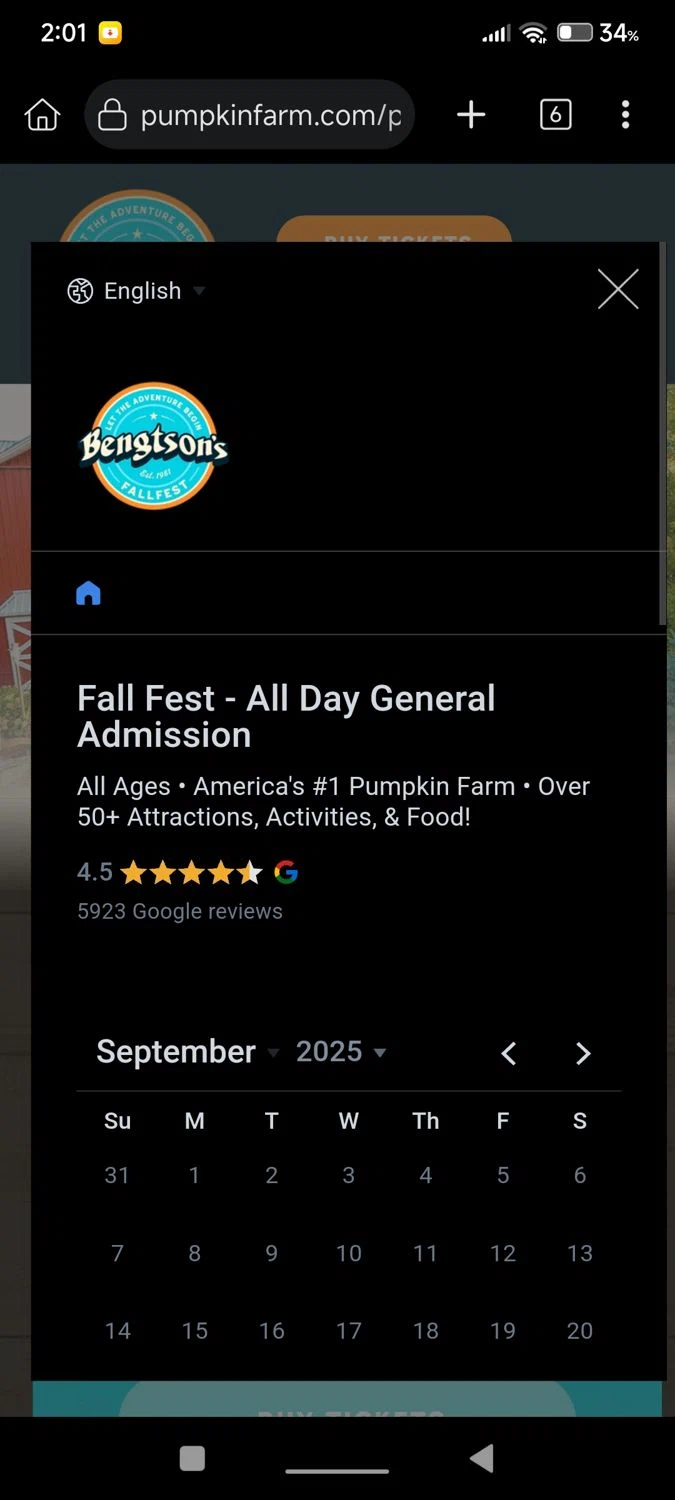 Bengtson's Pumpkin Fest promo code screenshot showing code SAVE5 applied at Bengtson's Pumpkin Fest checkout page. Uploaded by SimplyCodes community member Diego_Soto on Sep 26, 2025
