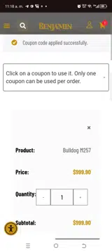 JULY4THAF25 coupon verification screenshot