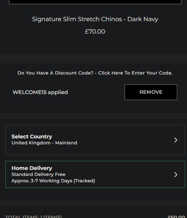 Ben Sherman checkout page showing Ben Sherman coupon code box | Screenshot taken by SimplyCodes community member on Apr 8, 2025