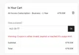 NLS-30-TT coupon verification screenshot