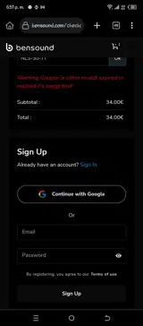 NLS-30-TT coupon verification screenshot
