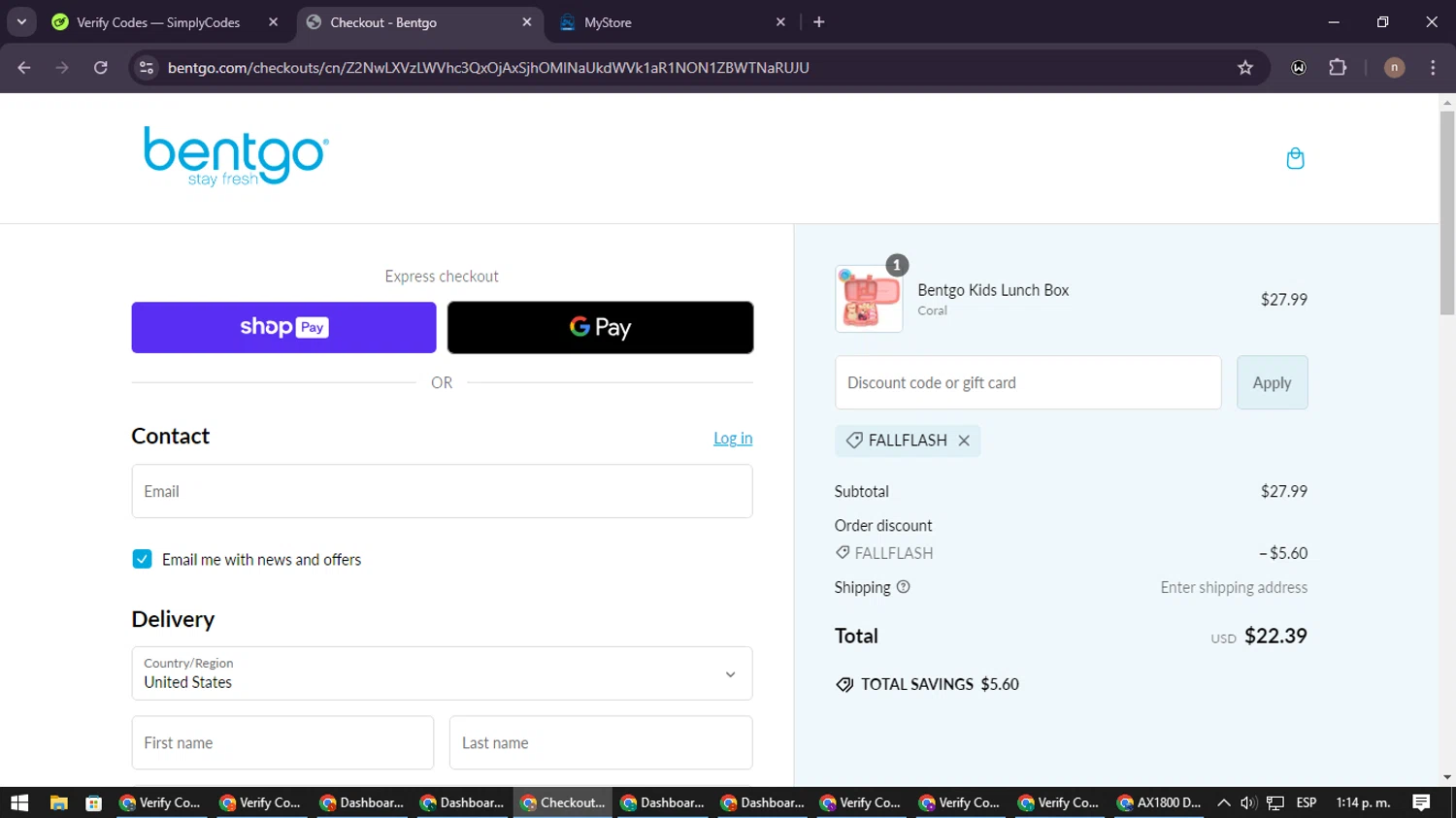 how to use Bentgo coupons