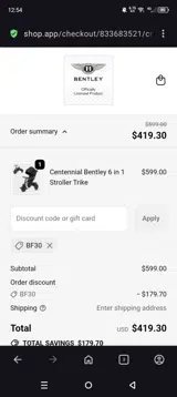 Bf30 coupon verification screenshot