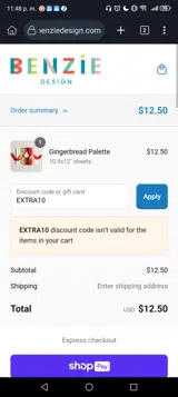 EXTRA10 coupon verification screenshot