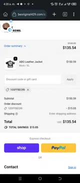 10sffbeori coupon verification screenshot