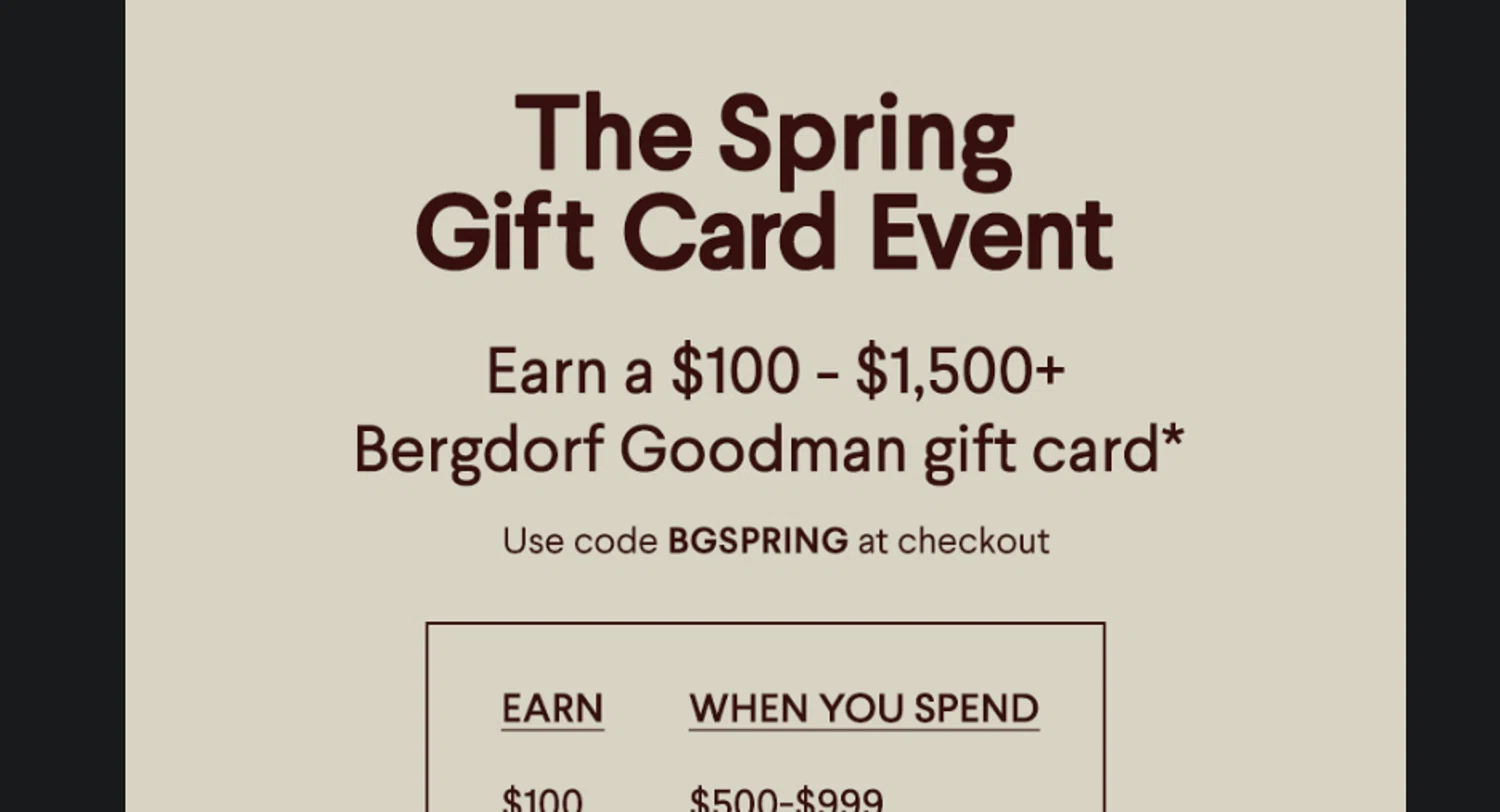 Bergdorf Goodman Promo Codes 1500 Off November 2024