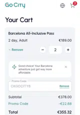 CKGOCITY6 coupon verification screenshot