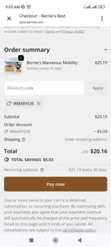 Irmarys35 coupon verification screenshot
