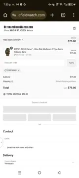 Bertucci Watches coupon verification screenshot