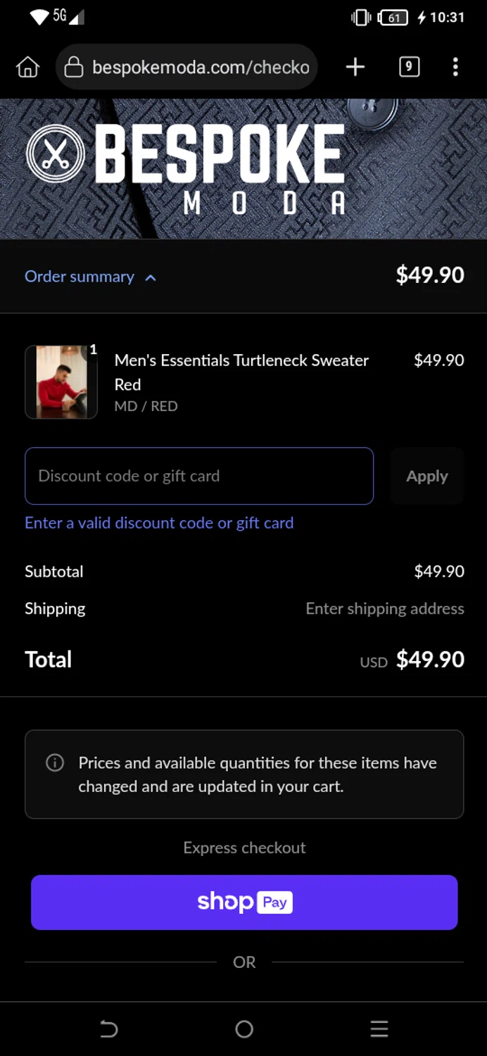 Bespoke promo code screenshot showing code JULY4 applied at Bespoke checkout page. Uploaded by SimplyCodes community member EpicPilot2189 on Jul 11, 2025