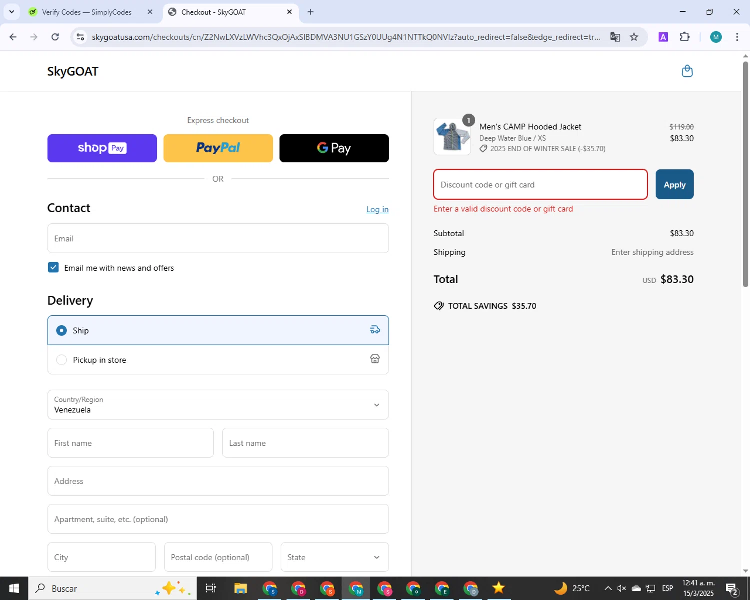 BestBus promo code screenshot showing code TAKE15 applied at BestBus checkout page. Uploaded by SimplyCodes community member 00000007 on Mar 15, 2025