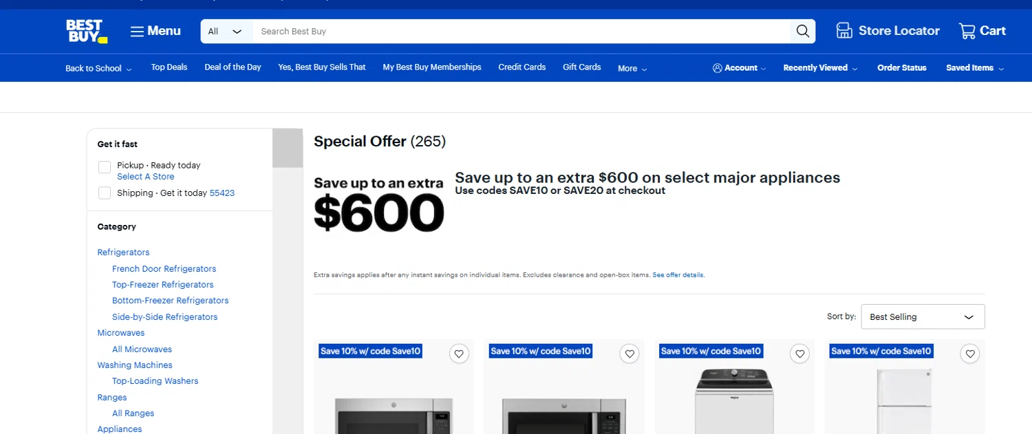 Best Buy discount code screenshot showing code SAVE10 applied at Best Buy checkout page. Uploaded by SimplyCodes community member ______ on Aug 22, 2025