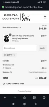 New10 coupon verification screenshot