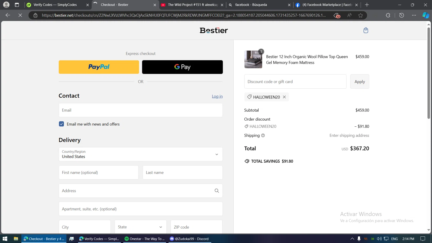 where to use Bestier promo code box