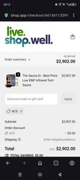 AC5 coupon verification screenshot