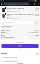 OLDBIKERDUDE coupon verification screenshot