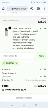 BestMade Natural Products coupon verification screenshot