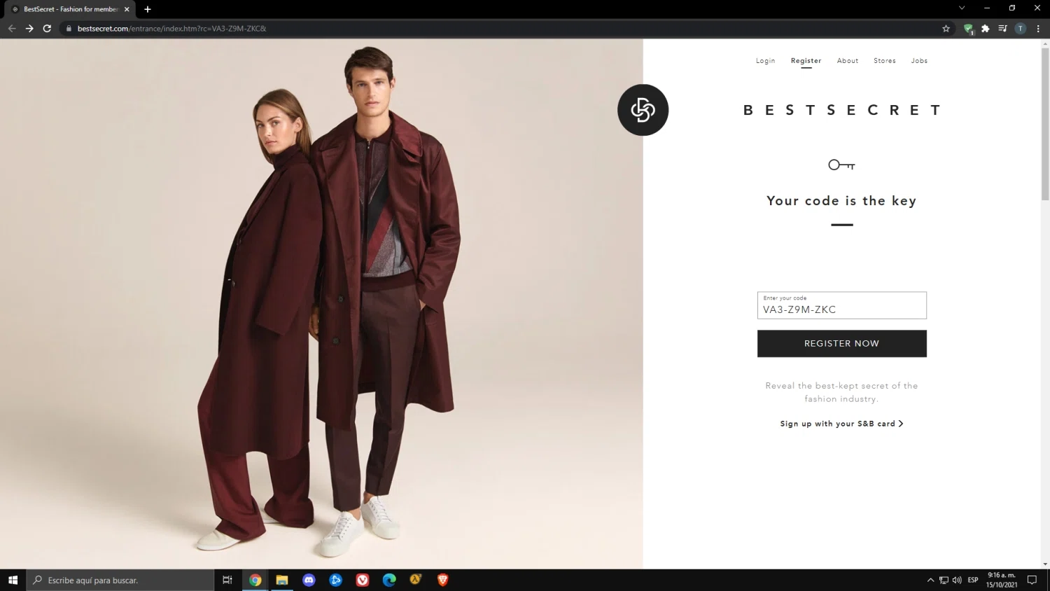 BestSecret.com checkout page showing BestSecret.com promo code box | Screenshot taken by SimplyCodes community member on Oct 15, 2021