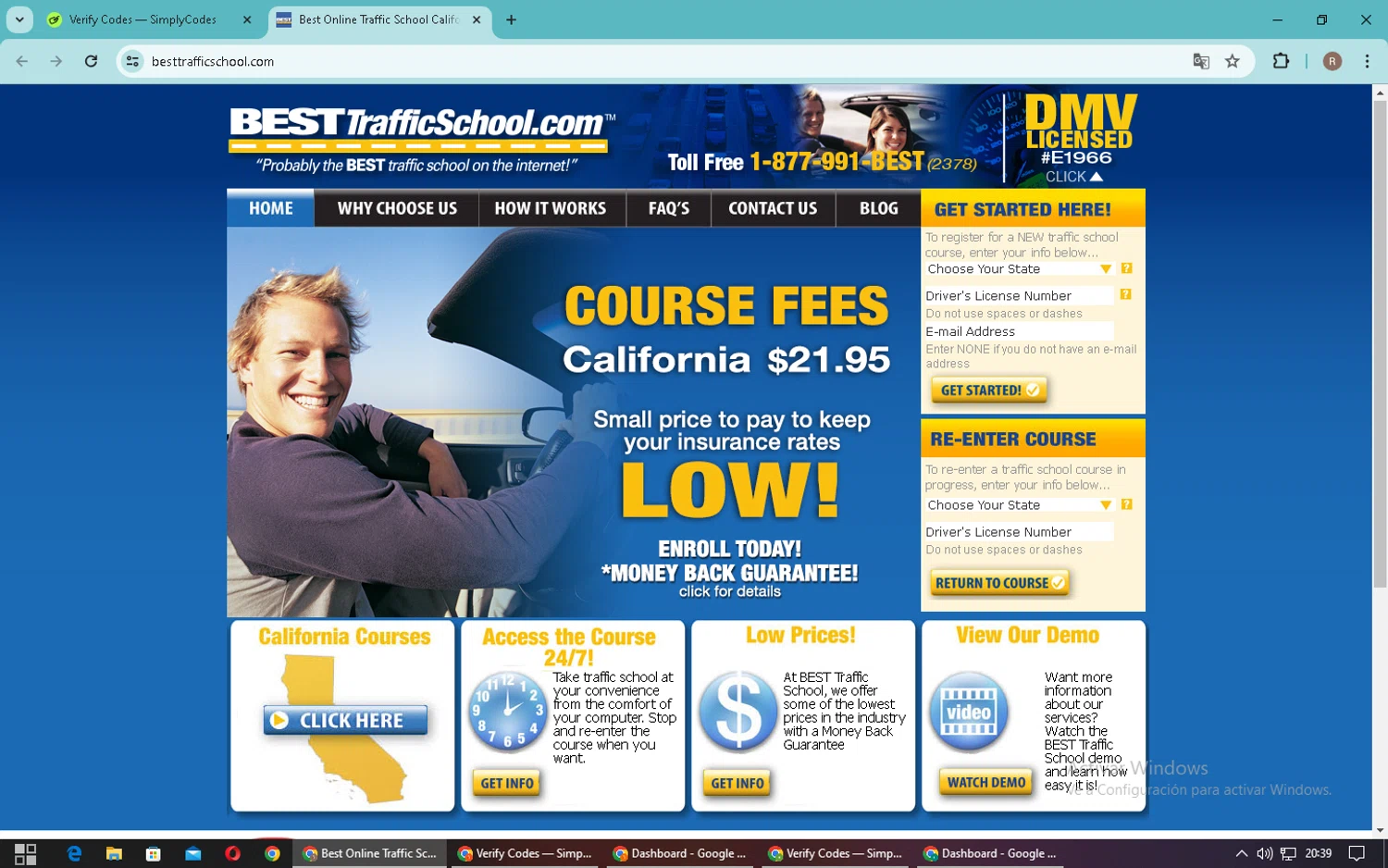 BESTtrafficschool.com checkout page showing BESTtrafficschool.com promo code box | Screenshot taken by SimplyCodes community member on Jun 14, 2024