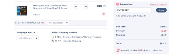 Best Vet Care checkout page showing Best Vet Care promo code box | Screenshot taken by SimplyCodes community member on Aug 29, 2025