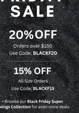 BLACKF15 coupon verification screenshot