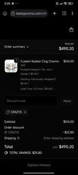 CRAZY5 coupon verification screenshot
