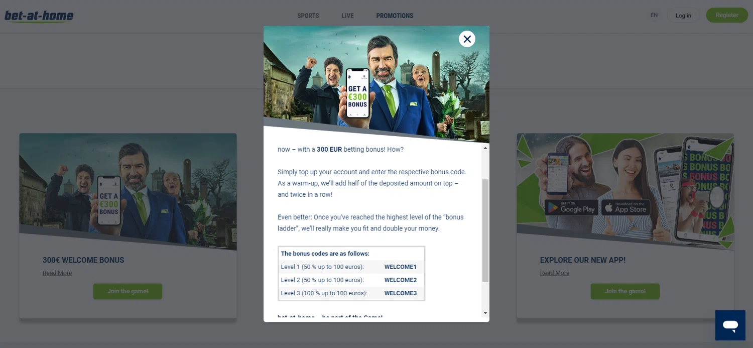 Bet at Home promo code screenshot showing code WELCOME1 applied at Bet at Home checkout page. Uploaded by SimplyCodes community member bettercallkim on Jan 31, 2025