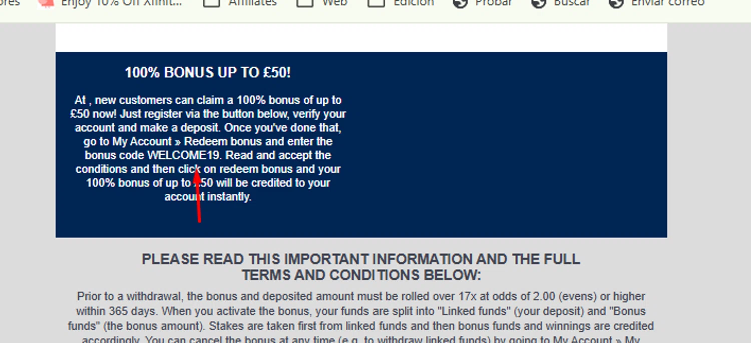Bet at Home promo code screenshot showing code WELCOME19 applied at Bet at Home checkout page. Uploaded by SimplyCodes community member carlosrivero on Oct 13, 2025